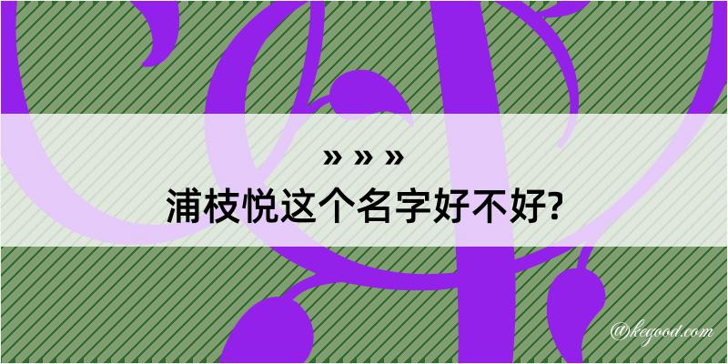 浦枝悦这个名字好不好?