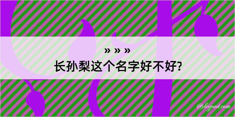 长孙梨这个名字好不好?