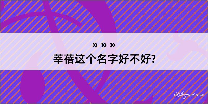 莘蓓这个名字好不好?