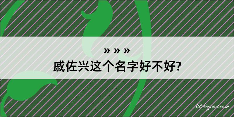 戚佐兴这个名字好不好?