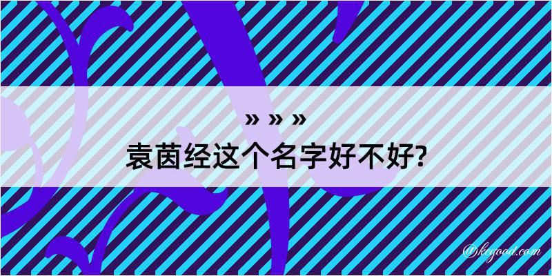 袁茵经这个名字好不好?