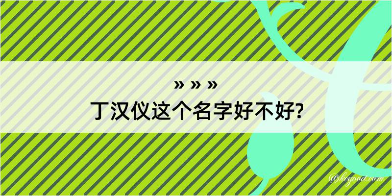 丁汉仪这个名字好不好?