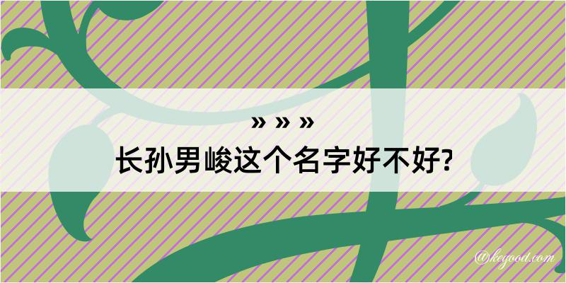 长孙男峻这个名字好不好?