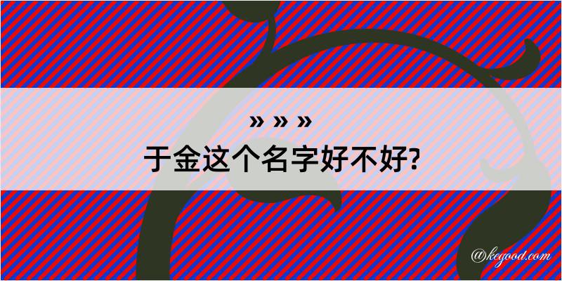 于金这个名字好不好?