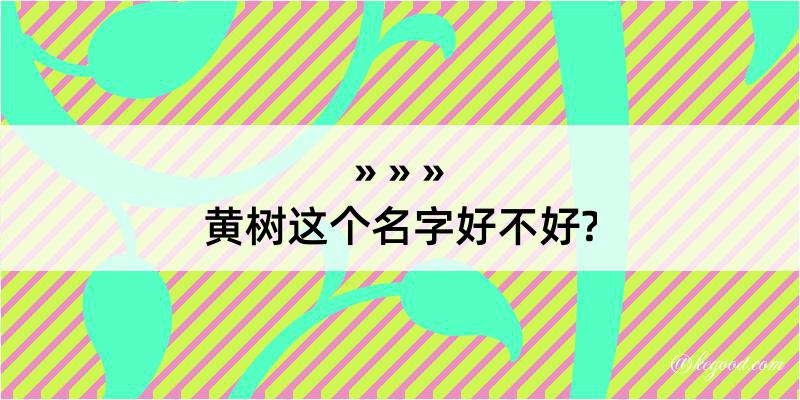 黄树这个名字好不好?