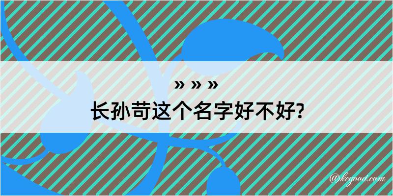 长孙苛这个名字好不好?