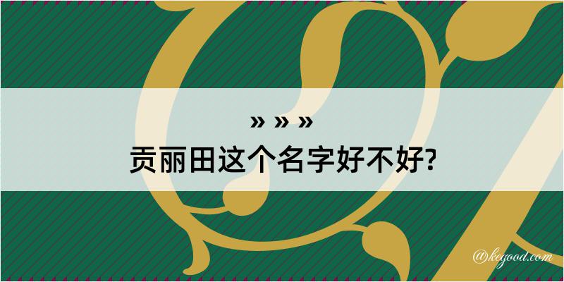 贡丽田这个名字好不好?