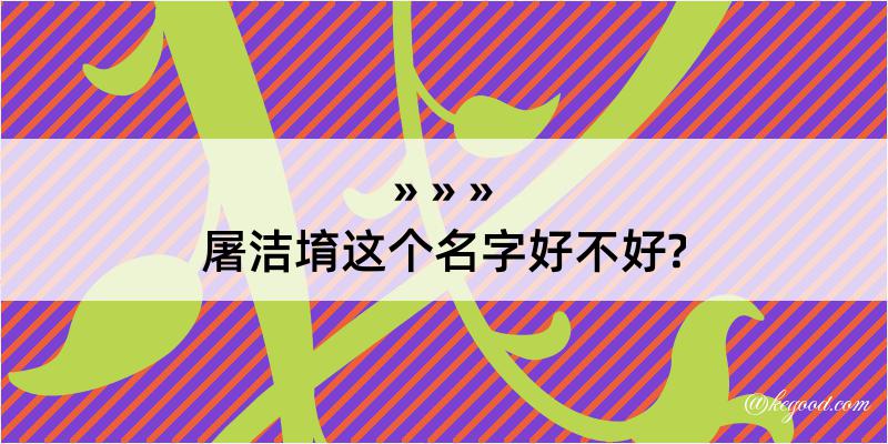 屠洁堉这个名字好不好?