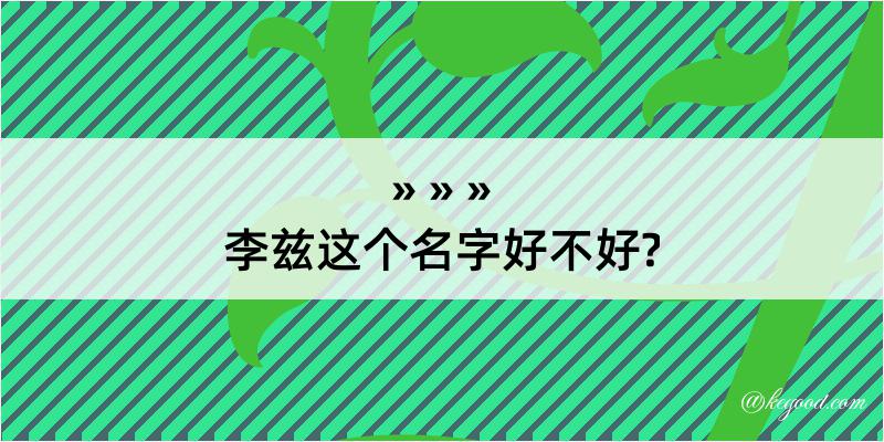 李兹这个名字好不好?