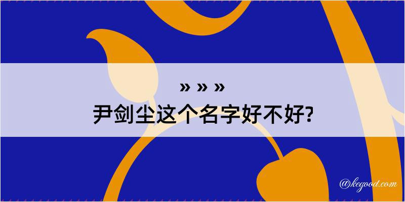 尹剑尘这个名字好不好?