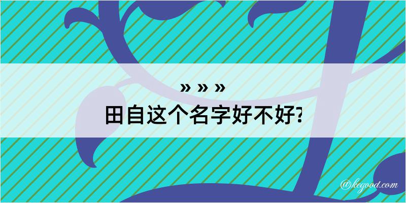 田自这个名字好不好?