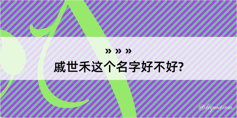 戚世禾这个名字好不好?