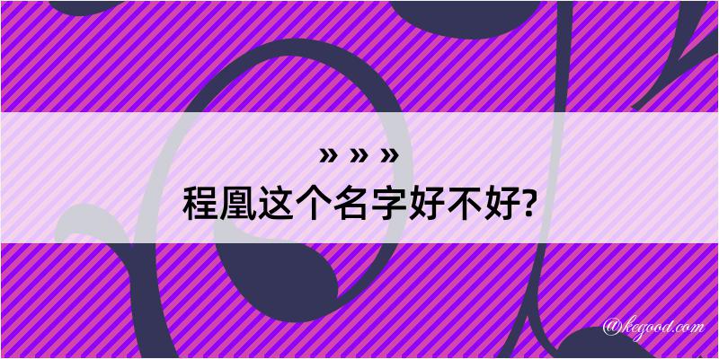 程凰这个名字好不好?