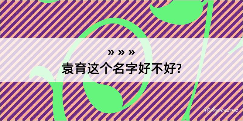 袁育这个名字好不好?