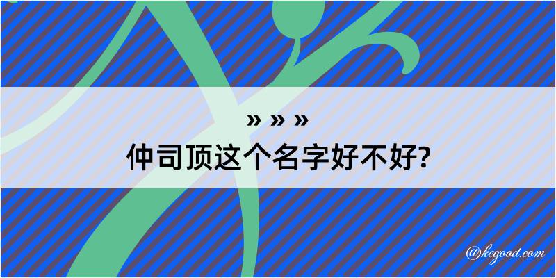 仲司顶这个名字好不好?