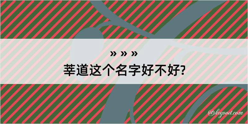 莘道这个名字好不好?