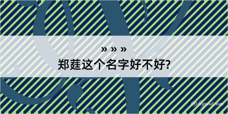 郑莛这个名字好不好?