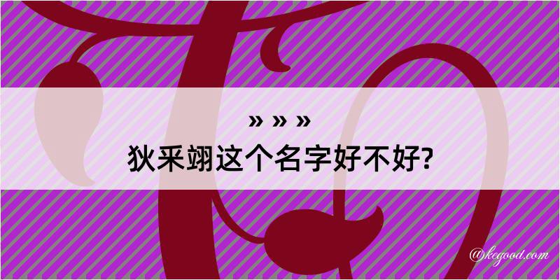 狄釆翊这个名字好不好?