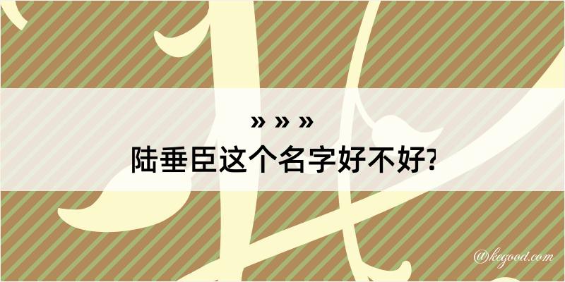 陆垂臣这个名字好不好?