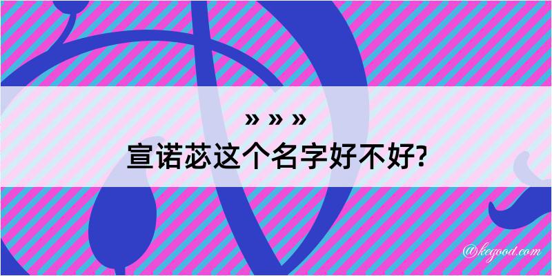 宣诺苾这个名字好不好?