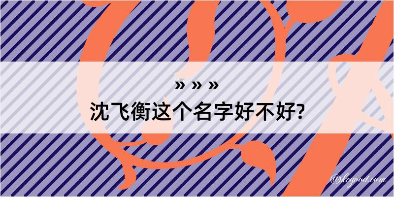 沈飞衡这个名字好不好?