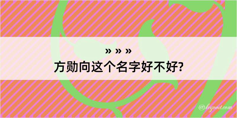 方勋向这个名字好不好?