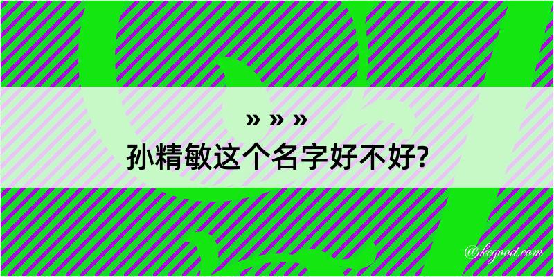 孙精敏这个名字好不好?