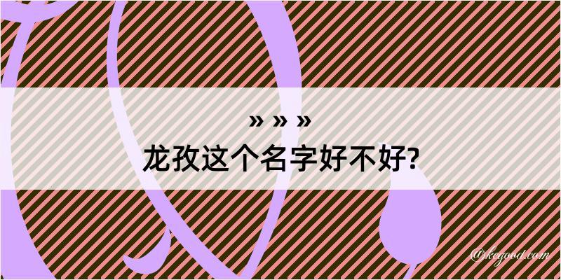 龙孜这个名字好不好?