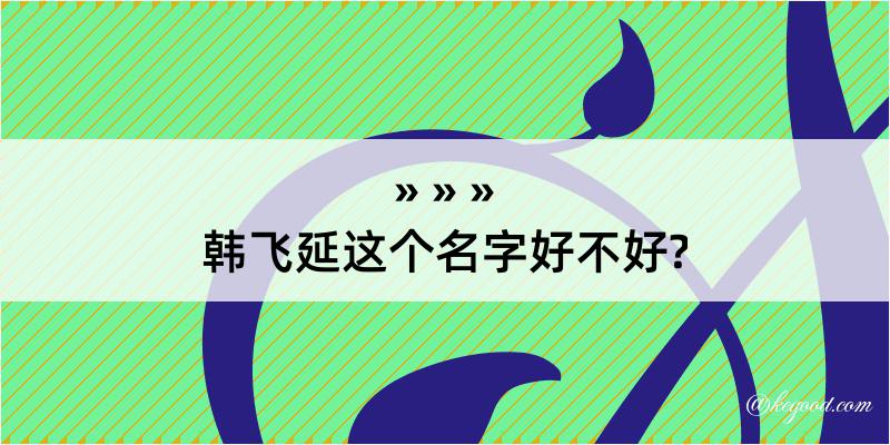 韩飞延这个名字好不好?