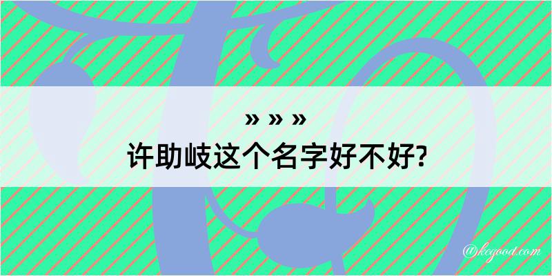 许助岐这个名字好不好?