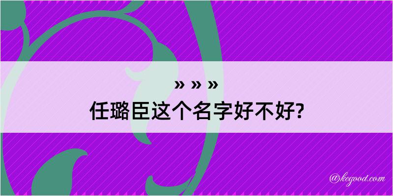 任璐臣这个名字好不好?