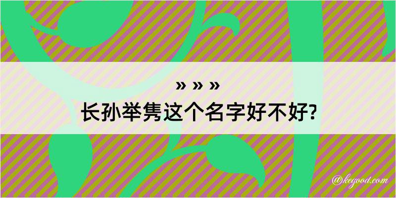 长孙举隽这个名字好不好?