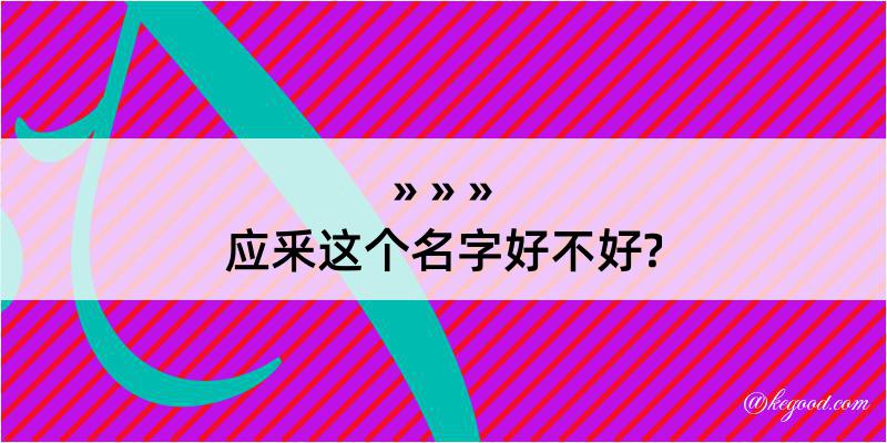 应釆这个名字好不好?