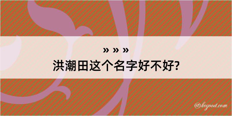 洪潮田这个名字好不好?