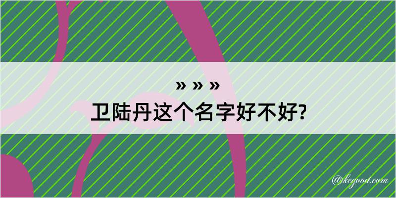 卫陆丹这个名字好不好?