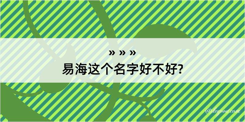 易海这个名字好不好?