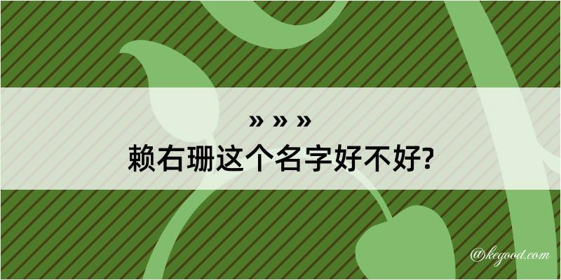 赖右珊这个名字好不好?