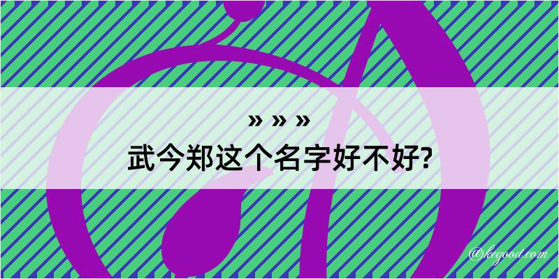 武今郑这个名字好不好?