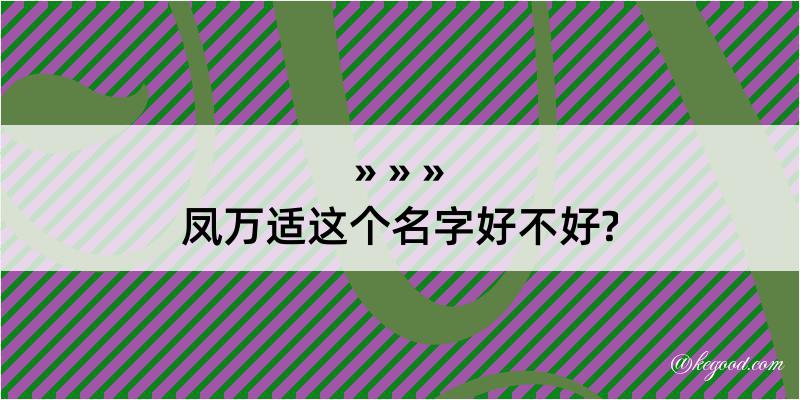 凤万适这个名字好不好?