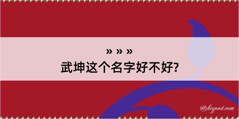 武坤这个名字好不好?