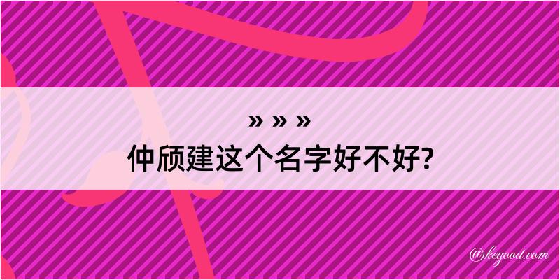 仲颀建这个名字好不好?