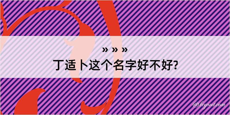 丁适卜这个名字好不好?