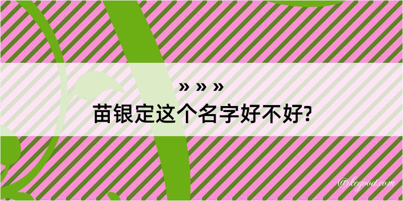 苗银定这个名字好不好?