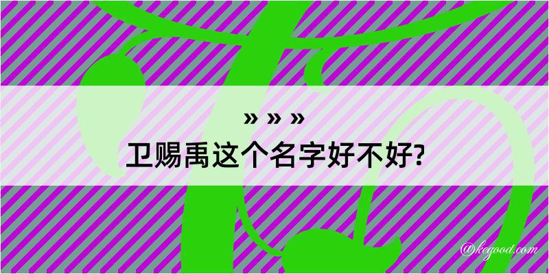 卫赐禹这个名字好不好?