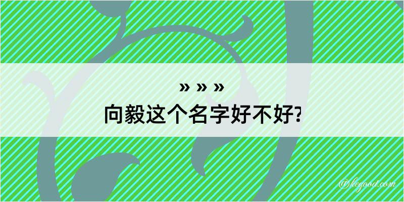 向毅这个名字好不好?