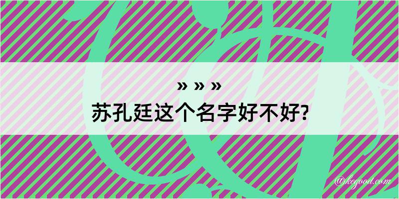 苏孔廷这个名字好不好?