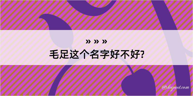 毛足这个名字好不好?