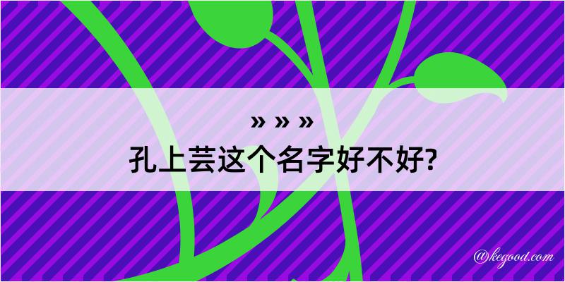 孔上芸这个名字好不好?