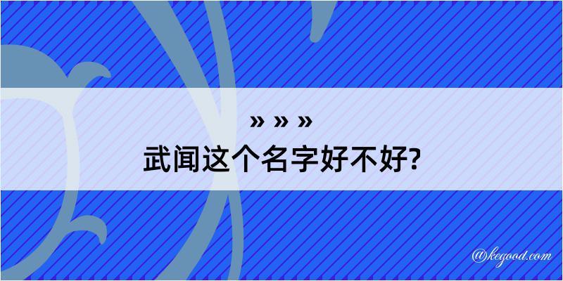 武闻这个名字好不好?