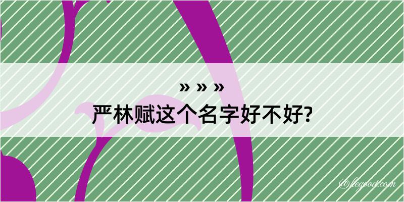 严林赋这个名字好不好?